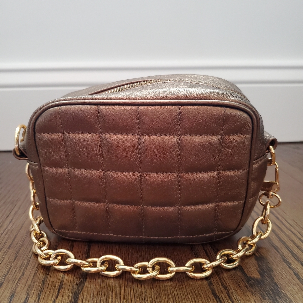BCBG Bronze Mini Bag with Gold Chain